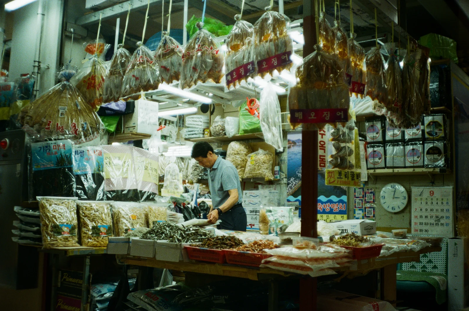 Fish seller at the morning market