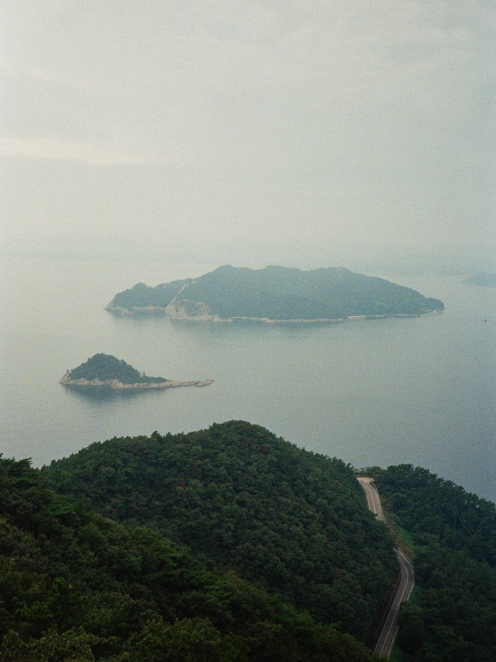 Coastal road on the island